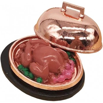 CGgJT 1: 12 Puppenhaus Miniatur-Nahrungsmittel-Toast-Truthahn mit Cover-Puppenhauszubehör - B09VKTV2MPJ