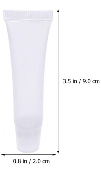 CGgJT 10 stücke Make-up Nachfüllbare Container Lip Gloss Röhrchen Tragbare Reiseflaschen for Shampoo Conditioner Lotion Toilettenartikel 8 ml - B09W4B7M37G