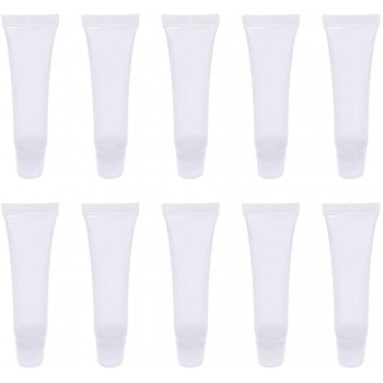 CGgJT 10 stücke Make-up Nachfüllbare Container Lip Gloss Röhrchen Tragbare Reiseflaschen for Shampoo Conditioner Lotion Toilettenartikel 8 ml - B09W4B7M37G