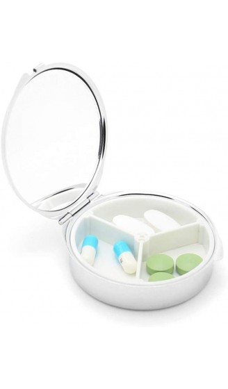 CGgJT Travel Pill Box Daily Pill Halter Vitamin Medizin Box Fall Organizer Container mit abnehmbaren 3 Fächern zufälliges Muster - B09VKTYMGCB