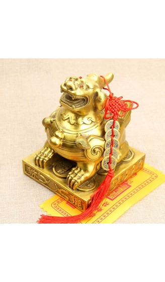 Ein Paar Große Messing Feng Shui Pi Yao Pi Xiu Statue + Glücksbringer Alte Münzen Auf Roter Schnur Für Reichtum Viel Glück Figur Sammler Sammler Wohnkultur Reichtum Und Viel Glück Anziehen,L - B08XWXGJY3H