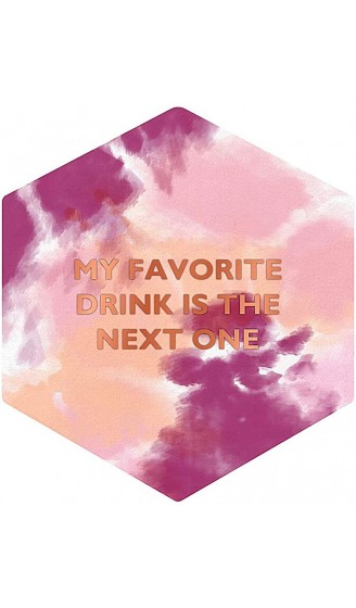 Süße pinke Batik-Cocktail-Servietten sechseckige Form Getränke-Serviette My Favorite Drink is the Next One 40 Stück - B08N5DJWVTB