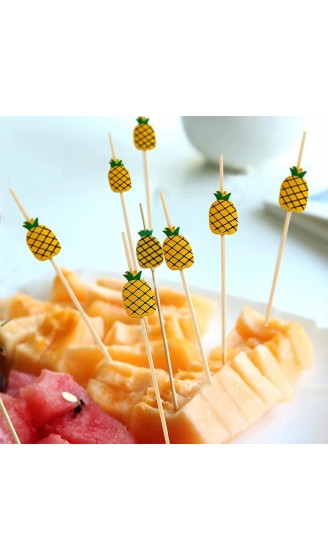 100 Stück Frucht Toothpicks Zahnstocher Kuchen Cocktail Stick Holz Zahnstocher Cocktail Sticks Ananas geformt Für Grillgut Fingerfood Obst Spieß Candy Antipasti - B09J27V5V7M