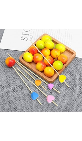 Love Fruit Zahnstocher 100 Stück Bambus DIY-Party Snacks Cocktail-Sticks Länge: ca. 12 cm - B094GN7QB1I