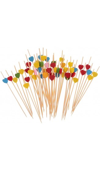 Love Fruit Zahnstocher 100 Stück Bambus DIY-Party Snacks Cocktail-Sticks Länge: ca. 12 cm - B094GN7QB1I