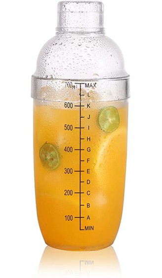 700ml Cocktailshaker klarer Kunststoff Getränke-Shaker Bubble Tea Boba Cup Margarita Mix Messflasche mit Eissieb für Home Bar Party - B08H732QHR7
