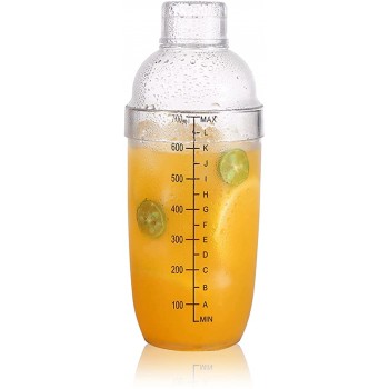 700ml Cocktailshaker klarer Kunststoff Getränke-Shaker Bubble Tea Boba Cup Margarita Mix Messflasche mit Eissieb für Home Bar Party - B08H732QHR7