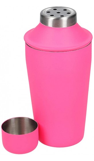 BarCraft BCCSNEONPNK Mini Cocktailshaker mit Rezept edelstahl neon pink - B083F8MHW87