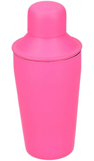 BarCraft BCCSNEONPNK Mini Cocktailshaker mit Rezept edelstahl neon pink - B083F8MHW87