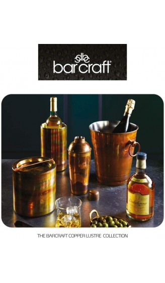 BarCraft Luxuriöser Cocktail-Shaker Deluxe-Cocktail-Shaker für die Zubereitung von Mixgetränken in Geschenkbox 700 ml – Schillernde Kupferartige Oberfläche - B07DR4QW1YC