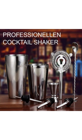 Cocktail Shaker Cocktail Set Geschenk Premium Boston Shaker 750ML 550ML Geschenkset Cocktailshaker Bar Zubehör Set Cocktail Shaker Edelstahl Shaker für Cocktails Mixer löffel 8 Teiliges Barkeeper - B08CKZ4J28R