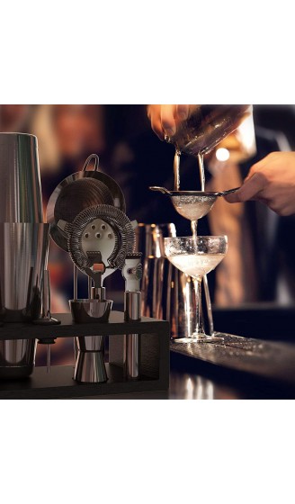 Highball & Chaser Martini Barkeeper-Set mit schwarzem Bambusständer Boston Shaker Cocktail-Shaker-Set mit Mixologen Bar-Werkzeugen - B088CW2DCPU