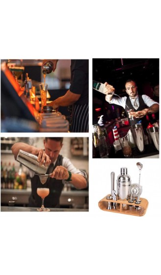 LZQBD ZENGQIANGJING 11pcs Set Cocktail Shaker Bartender Kit mit stilvollen Bambusständer für EIN fantastisches Getränk-Mischerfahrung Exklusive Picks für Home Bar-Party - B09VD4S3DXO
