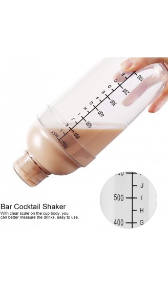 Niunion Cocktail Shaker Cup verdickte manuelle Handshake Bar Cocktail Shaker Cocktail Shaker mit klarer Skala f黵 Barkeeper Tool - B08CCD548JO