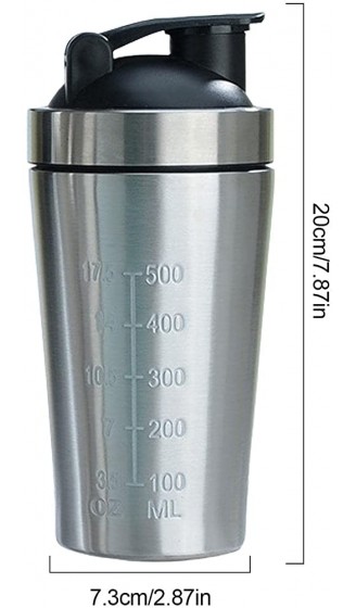 weemoment Edelstahl Trinkflasche Thermoflasche mit BlenderBall geeignet als Wasserflasche Protein Shaker und Fitness Shaker BPA frei Vakuum isoliert Edelstahl - B09SZ56QKZ2