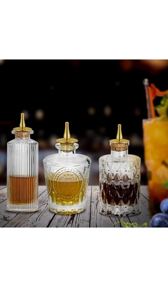 Bitterflasche für Cocktails 4 Stück – Glasflaschen mit Armaturenbrettverschluss ideal für Barkeeper Hausbar - B08JT4SVV8B