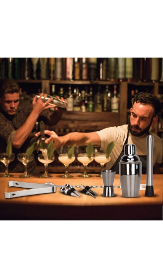Cocktail Shaker Set Songway 11-teiliges Cocktail Making Kit Premium Barkeeper Kit mit Sieb Jigger Pourer Stopper Eiszange Muddler Rührlöffelgabel 550ml - B085TDFR5YM