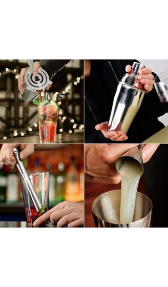 Delgeo Cocktail-Shaker-Set 12-Ter Perfektes Cocktail-Set Mit Holzständer für Zuhause Bar und Party Geschenk-Update-Version - B08JLMT58BO