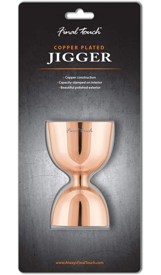 Final Touch Copper Plated Jigger Set Cocktail Maßnahme mit Kupfer und Edelstahl-Finish FTA7034 - B01F5P715GX