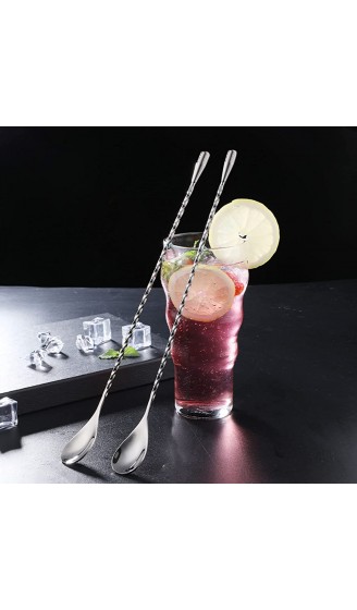 DOCX Cocktail-Rührstäbchen Barlöffel zum Mixen von Schichtgetränken für Cocktail-Shaker hohe Tassen Krüge 30 cm 4 Stück - B09JFND3DGG