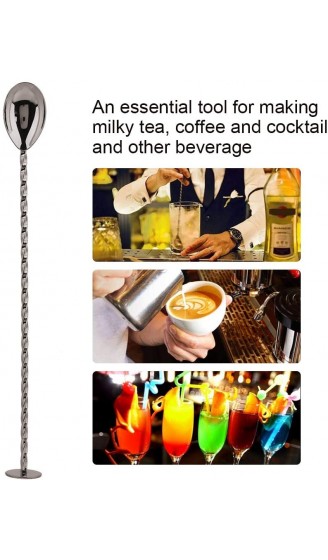 Rührlöffel Edelstahl Cocktaillöffel mehrfarbig für Getränke Kaffee Mischen Schichtwerkzeug mit langem Griff #7 - B07J1GX213U
