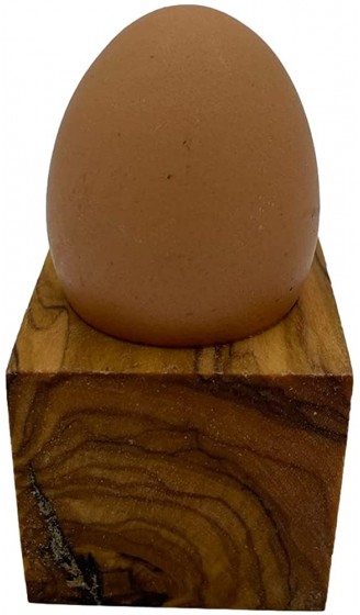 Eierbecher Würfel aus Olivenholz 4,5x4,5x4,5cm Eierhalter aus Echtholz Nachhaltig Modern und Langlebig 2 Stück - B09NH4N8MQM