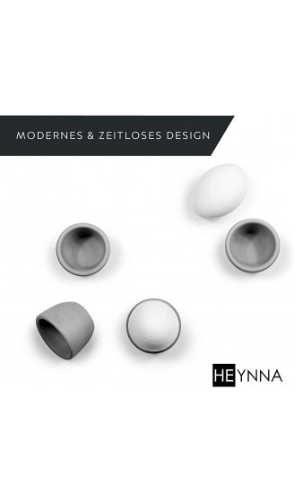 HEYNNA® Premium 4er Eierbecher Set aus robustem Beton graue Eierhalter im zeitlosen Design ⌀5cm - B07WM36CS9Q