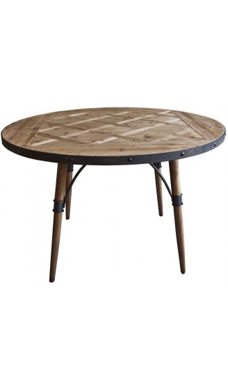 Rituali Domestici mastrociliegia rund Tisch aus Holz mit Metall Profil Porzellan Holz 120 x 76 x 0,1 cm - B079TY78FH4