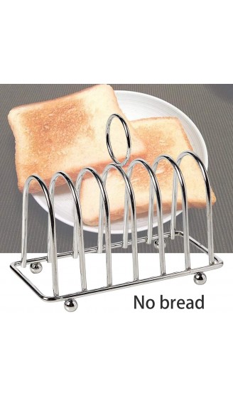 Toastständer mit 6 Scheiben Edelstahl Hufeisen-Form Brotständer mit Beinen und Tragegriff für die Küche - B09DPQC8B4X