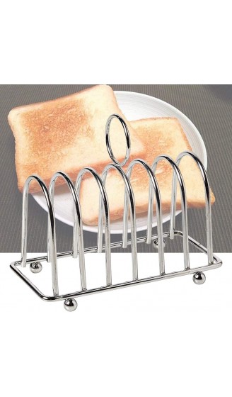 Toastständer mit 6 Scheiben Edelstahl Hufeisen-Form Brotständer mit Beinen und Tragegriff für die Küche - B09DPQC8B4X