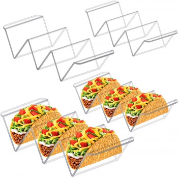webake Taco Halter Ständer Acryl Taco Rack Wellenförmiges 4 Stück für Tacos Sandwiches Restaurant Zuhause Picknick Party Festivals Transparent - B09PHJQQL8H