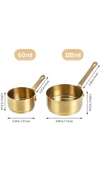 Edelstahlsauce Pan Bowl: 2 Stücke Gold Sauce Tasse Gewürze Ramekins Mini Creamer Pitcher Sushi Tauchschüssel Metall Küche Gewürzgericht - B09W2S37RWW
