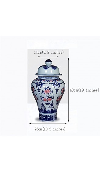 SCZWP8 Chinesisches blaues und weißes Porzellan-Teevorratsglas Muster Keramik Teevorratsglas versiegeltes Glas Haushaltsgeschäft Geschenk für Kaffee Vanille Zucker Gewürz Nuss Vorratsbehälter - B09VTDF8Q3P