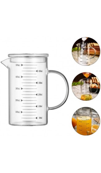 TOPBATHY 1 Set Glasmesskugel Klarglas Milk Schaumkugel mit Luftdichtem Deckel Flüssigkeit Milch Mischwaage Cup mit Auslauf für Haus Küche Stil 2 - B09TVM2ZH8X