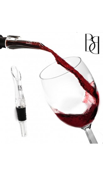 Bar Brat Wine Aerator & Wine Spout Pourer by Strong Acrylic Material Perfect for Aerating Red White & Rose Wine Decanter Accessory Perfect for The Holidays - B00TJ1S0QMJ