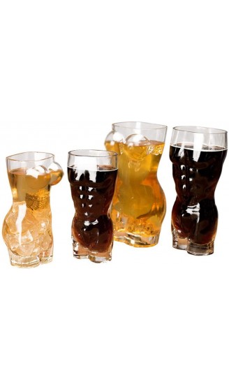 Eiskübel Champagne Wine Beer Barrel Bierkrug Trinkglas Rotweinglas Kreative Körperform Bleifreies Glas Mundgeblasen für Hausrestaurants Geeignet 330ml 6.2 * 16.5cm 2.4 * 6.5in 2 Packungen Fü - B07PN4HWBQ3