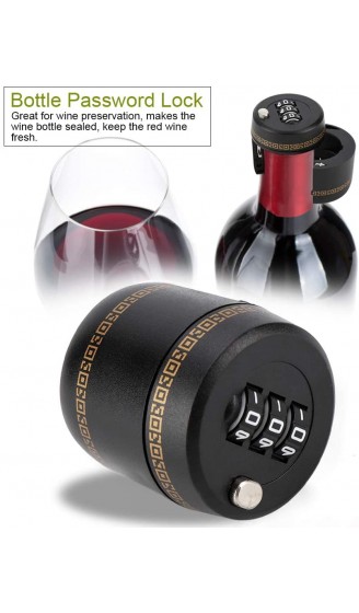 Fafeicy Flaschen-Passwort-Verschluss Kunststoff-Kombinations-Dichtungsschloss Weinverschluss-Vakuum-Stecker für die Weinkonservierung Schrank- Und Schubladenschlösser - B09L1HD7G14