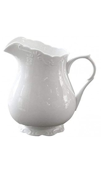 Chic Antique | Edle Kanne Kännchen H 9 cm 250 ml Milchkanne Wasserkrug | 100% Porzellan Weiß | perfekt für Kaffeekränzchen Tea Time und Dekoration | aus der Provence-Serie - B07FJMPDPPF