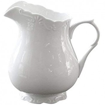 Chic Antique | Edle Kanne Kännchen H 9 cm 250 ml Milchkanne Wasserkrug | 100% Porzellan Weiß | perfekt für Kaffeekränzchen Tea Time und Dekoration | aus der Provence-Serie - B07FJMPDPPF