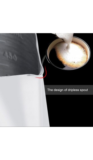Milchkännchen Sahnekännchen Milchkanne Milch Aufschäumen Tasse Krug Edelstahl Espresso Kaffeetassen mit Maß 600ml Milch für Cappuccino und Latté - B07D8T77LKZ