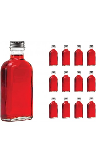 12 Leere Glasflaschen 200 ml mit Schraubverschluss TASC 0,2 Liter l Likörflaschen Schnapsflaschen Essigflaschen Ölflaschen von slkfactory - B005TRP5GIT