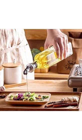 Aischens Essig und Öl Spender 4er Pack Olivenöl Spender Flasche Ölflasche mit Ausgießer Olivenöl Dispenser mit Anti-Schmutz Verschluss mit 2 Trichter für Küche Grill Pasta Salate und Backen - B094Q9RMMF2