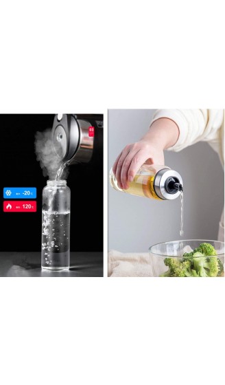FARI Essig & Ölflasche 300ml Ölspender und Glas Olivenöl Flasche Behälter für Küche Kochen Grillen Pasta Auslaufsicher und Spülmaschinenfest 1 300ml - B08CY4XRV45