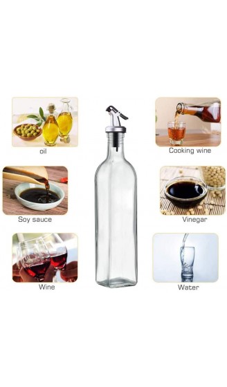 FARI Essig & Ölflasche 4x500ml Ölspender und Glas Olivenöl Flasche Behälter für Küche Kochen Grillen Pasta Auslaufsicher und Spülmaschinenfest 4 - B08CXP1RN5Z