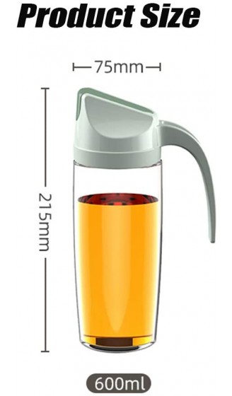 Generies Glasflasche für Olivenöl mit Deckel und automatischem Verschluss auslaufsicher auslaufsicher auslaufsicher Soja-Sauce Flasche zum Öffnen und Schließen 600 ml Grün - B08CNKY8MY7