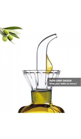 HAIZEEN 480ml Olivenöl- & Essigspender mit tropffreiem Ölausgießer Ölflaschen für Küche und Grill und Seifenspender für Badezimmer - B08FFFMP78A