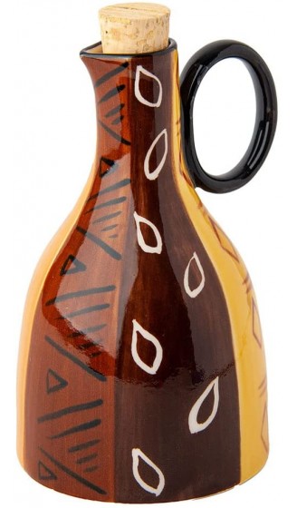 Kapula Ölspender aus Keramik handbemalt Fair Trade südafrikanisches buntes Ethno-Design spülmaschinenfest - B09WF35199W