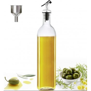 Ölflasche Glasflaschen 500ml Olivenöl Flasche mit Trichter Auslaufsicher und Tropffrei Ölspender für BBQ Grillen Kochen - B08XJSN7CZL