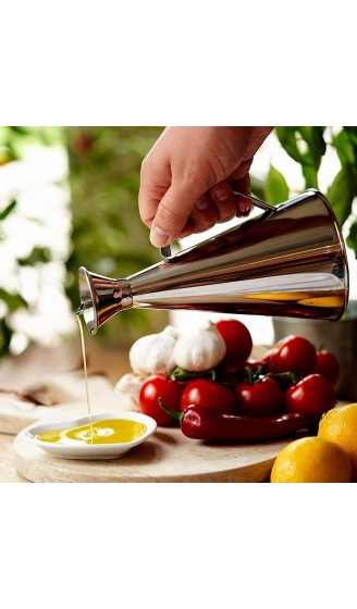 Olivenöl Essigspender Edelstahl Ölkännchen Ölspender Flasche Kreativität Konservierungsmittel Ölflasche mit Ausgießer für Olivenöl Essig Sauce Flüssig Silber - B09LTQCZ2SL