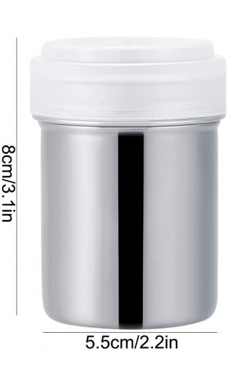 Edelstahl Pulver Shaker Kaffee Zucker Kakao Pfeffer Gewürzbagger mit feinmaschigem Deckel zum Backen KochenS - B07R6HMVVXF